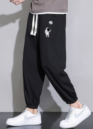 Cropped Casual Loose Men's Long Pants