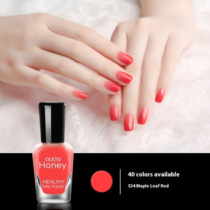 Just Arrived at Buy Center: Water-based Peelable Tearable Nail Polish 8ml 34 Maple Leaf Red 8ml