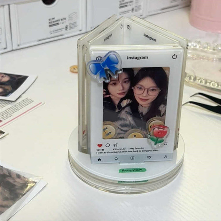 Creative Rotating Stand Photo Acrylic Photo Frame Buy Center