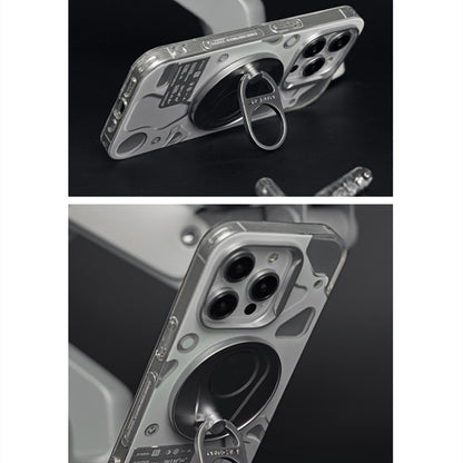 Hot New Items at Buy Center: Electroplated Mechanical Silver Phone Case Personalized Magnetic Bracket