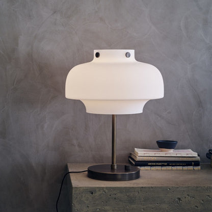 Just Arrived at Buy Center: Nordic Cozy Bedroom Bedside Glass Lamp White 33x44cm