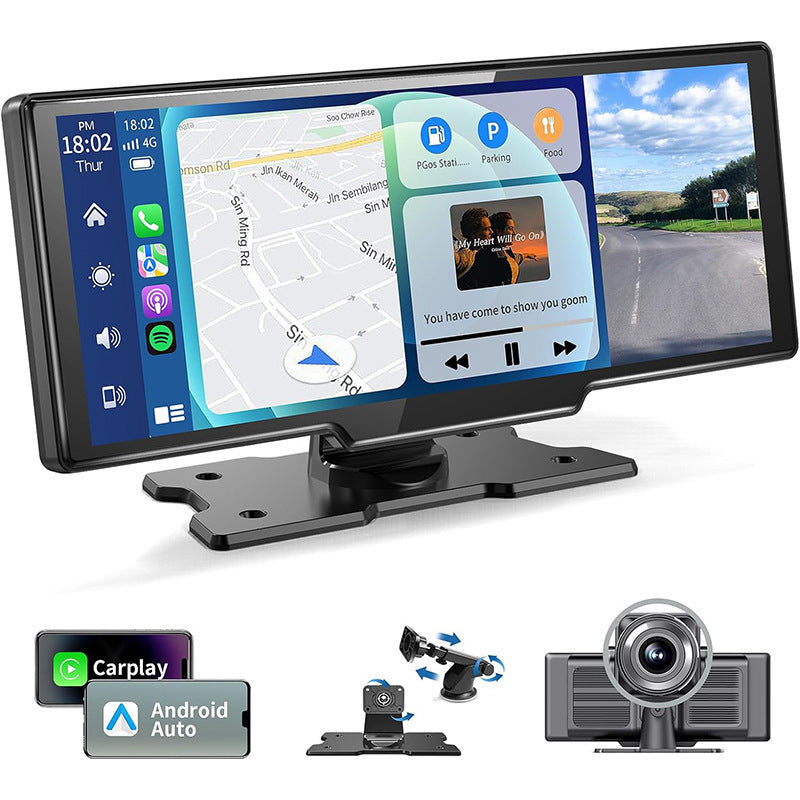 Newly Released at Buy Center: 1026-inch Full Touch Screen All-in-one Car Navigation Device Front And Rear Dual Recording HD Recording P Split Screen Display