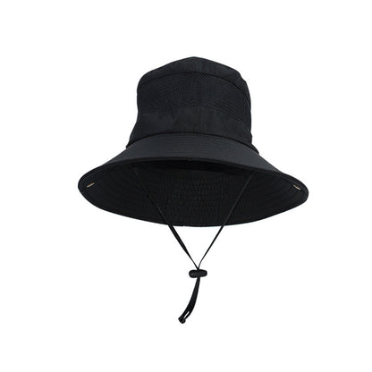 Hot New Items at Buy Center: Men's Outdoor Mesh Breathable Fisherman Hat Black Average Size