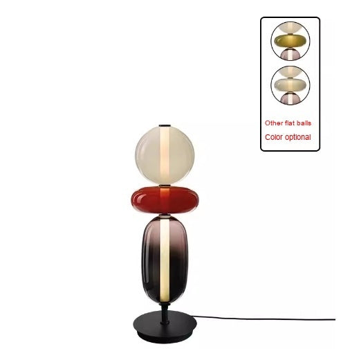 Just Arrived at Buy Center: Nordic Mid-ancient Creative Sugar-coated Haws On A Stick Minimalist Bedroom High-grade Desk Lamp 3 Black Head Red And White EU