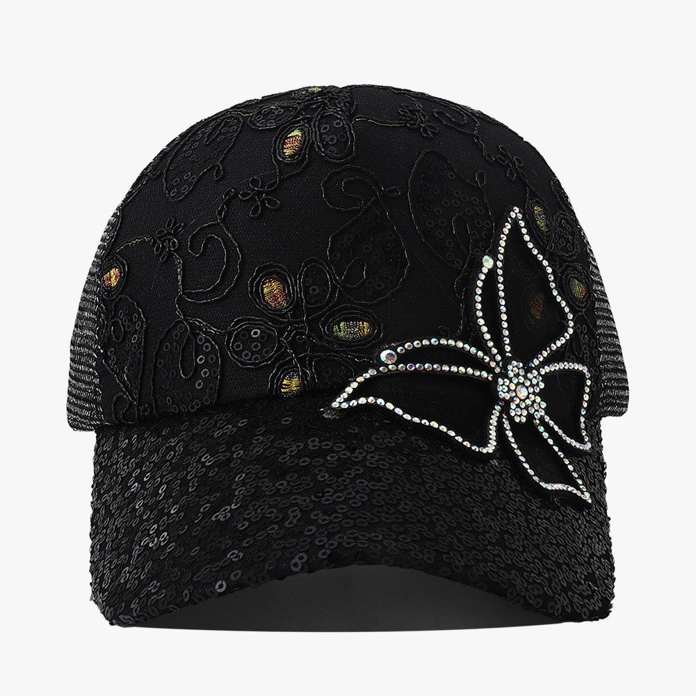 Just Arrived at Buy Center: Casual Fashionable Sequins Peaked Cap For Women