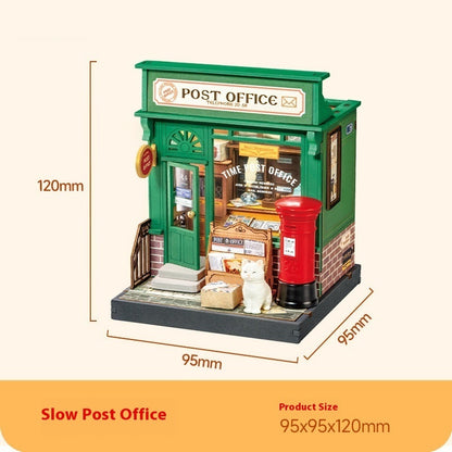 Fresh Arrivals at Buy Center: DIY Cottage Mini Building Blocks Model 3D Puzzle Model Slow Delivery Post Office