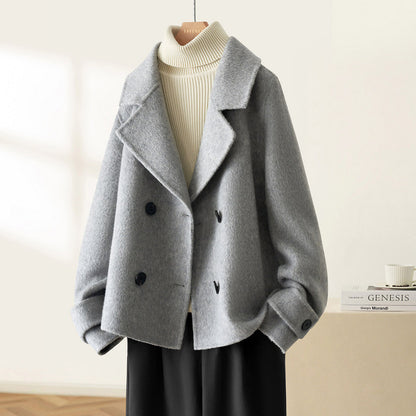 Hepburn Style Coat Woolen Coat | Women's Clothing-Bottoms-Wide Leg Pants | Buy Center