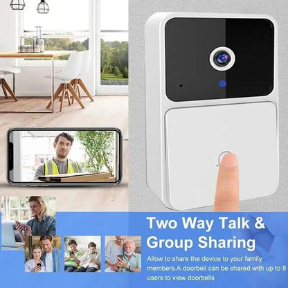 WIFI Video Doorbell Camera Wireless Night Vision Smart Home Security HD Door Bell Two Way Intercom Voice Change For Home Buy Center