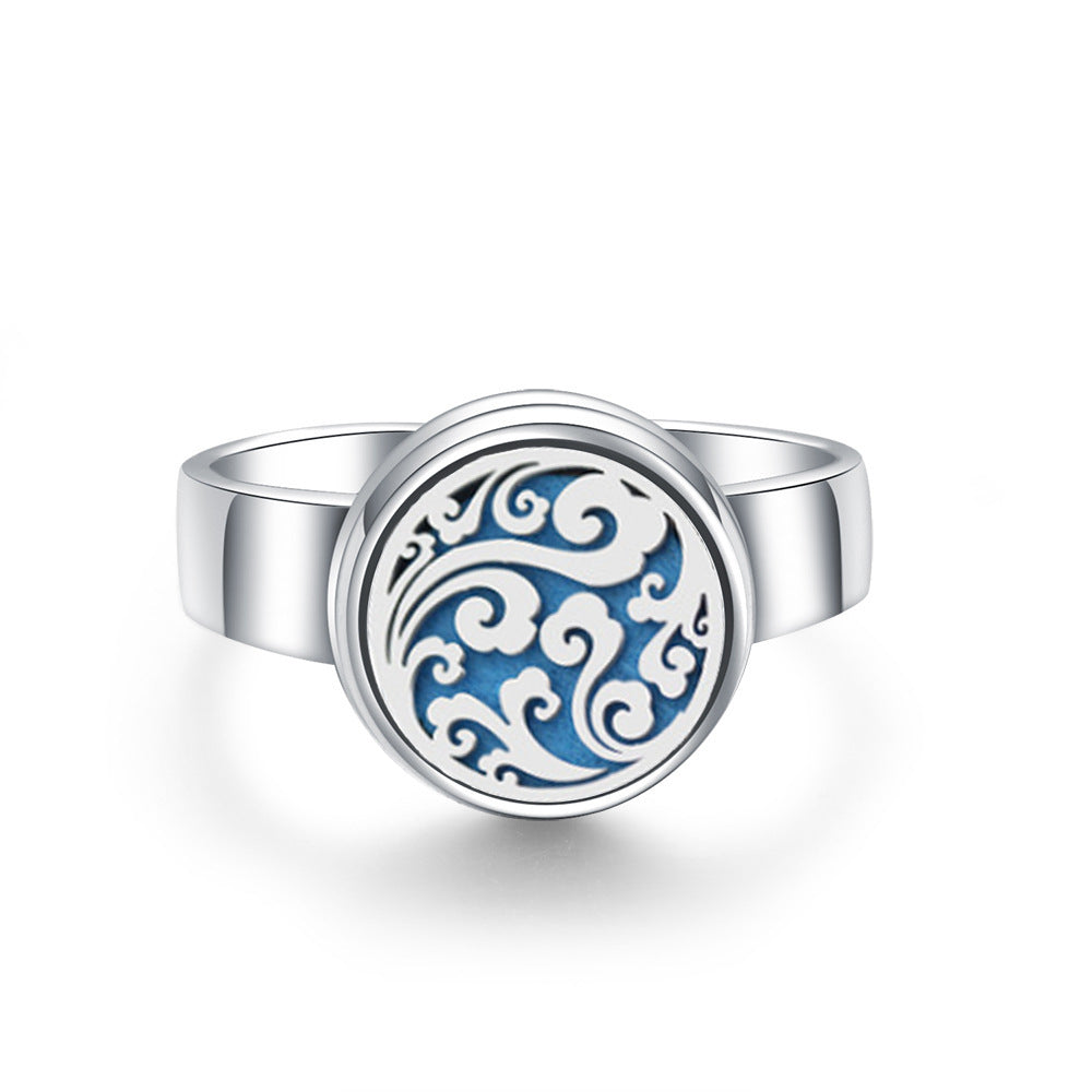 Buy Center Hot Pick-Hollow Adjustable Tree Of Life Titanium Steel Aromatherapy Diffuser Ring 14color Adjustable Opening