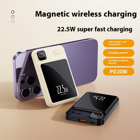 Buy Center Deal-Lightweight Magnetic Wireless 22W Fast Charge Power Bank Charging Mobile Power Supply