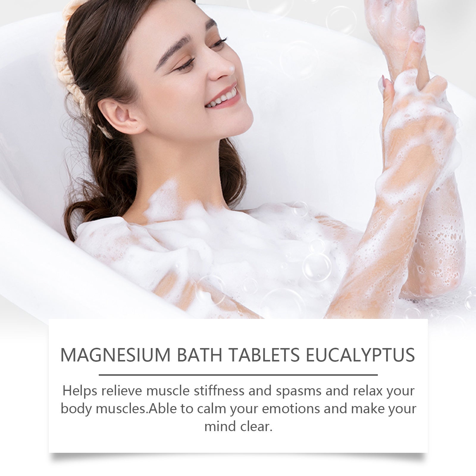 Buy Center Handpicked- Eucalyptus Essential Oil Magnesium Bath Tablets Gentle Body Cleaning