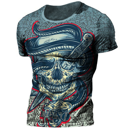 Fresh Arrivals at Buy Center: Men's Casual Versatile Skull Print T-shirt ZF0626