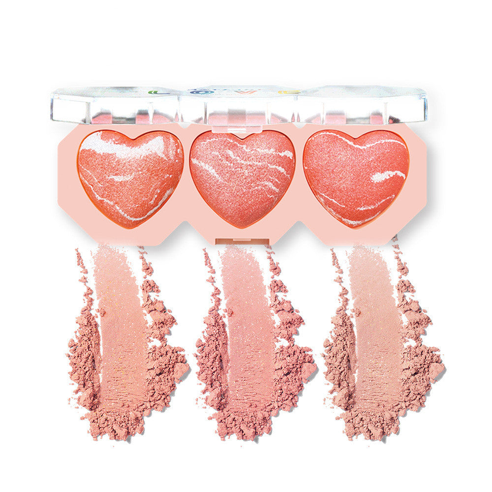 Buy Center Handpicked- Three-color Pork Belly Highlight Blush Heart-shaped Baking