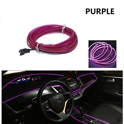 Fresh on the Scene at Buy Center: Car Mounted Ambient Light 6-meter USB LED Light Emitting Cable Purple Usb Drive 6 M