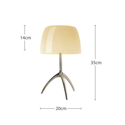 Just Arrived at Buy Center: Copper Table Lamp Middle Ancient House Retro Designer Lamps Small Size Beige Cover