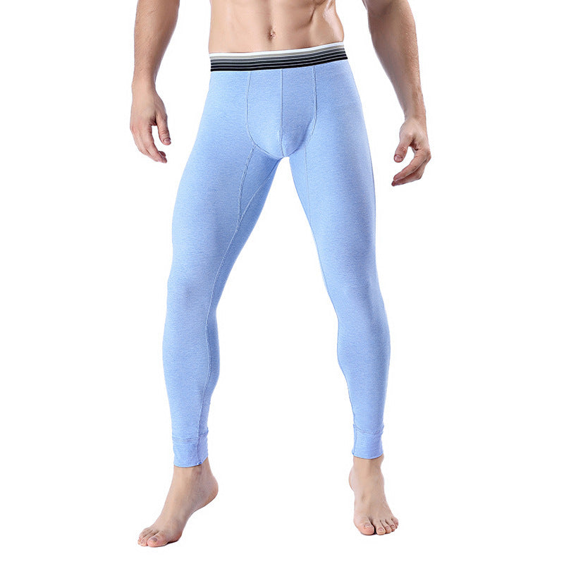 Men's Cropped Long Johns Warm-keeping Pants Cotton Belly-contracting Thin Bottoming Trousers Buy Center