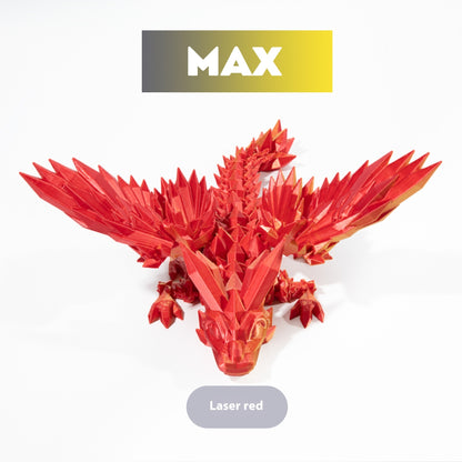 Hot New Items at Buy Center: 3D Printed Gemstone Flying Dragon Deformed Figurine Crystal Laser Red MAX Version