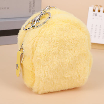 Mini billetera de peluche Estuche pequeño para guardar auriculares y llaves