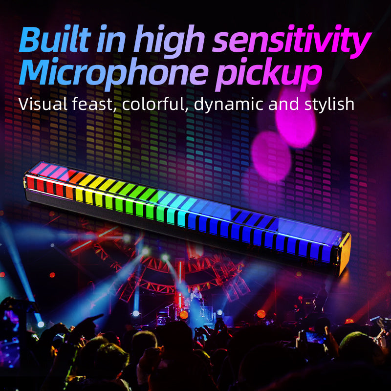 New at Buy Center: LED Light Voice Atmosphere Light Rechargeable Battery USB Powered Pickup Rhythm Lamp APP Pickup Dimmable RGB Flow Light Bars