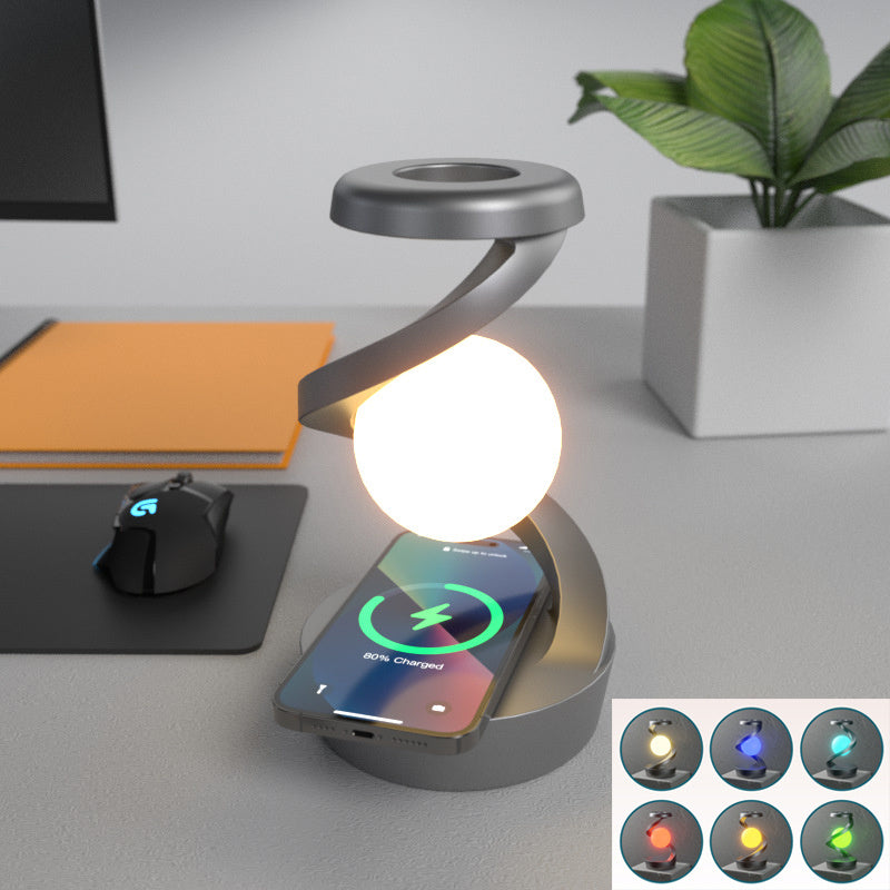 Rotating Moon Desk Lamp With Phone Wireless Charging Sensor Control Table Lamps Decorative Desktop Lamp Small Night Lamp Home Decor | Home Improvement2 | Buy Center