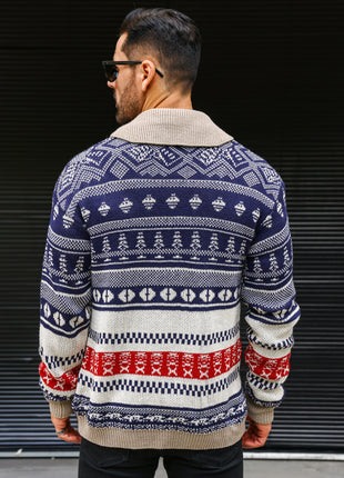 Pull d'automne en tricot pour homme