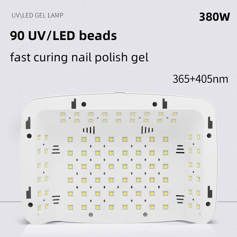 380W Professional Nail Dryer 90 Leds Nail Dryer UV Lamp For Curing All Gel Nail Polish Motion Sensing Manicure Pedicure Buy Center