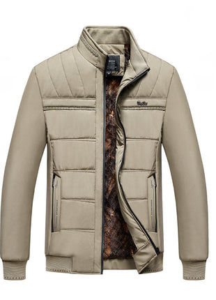 Manteau en coton rembourré à col montant pour homme Vêtements thermiques Vêtements résistants au froid