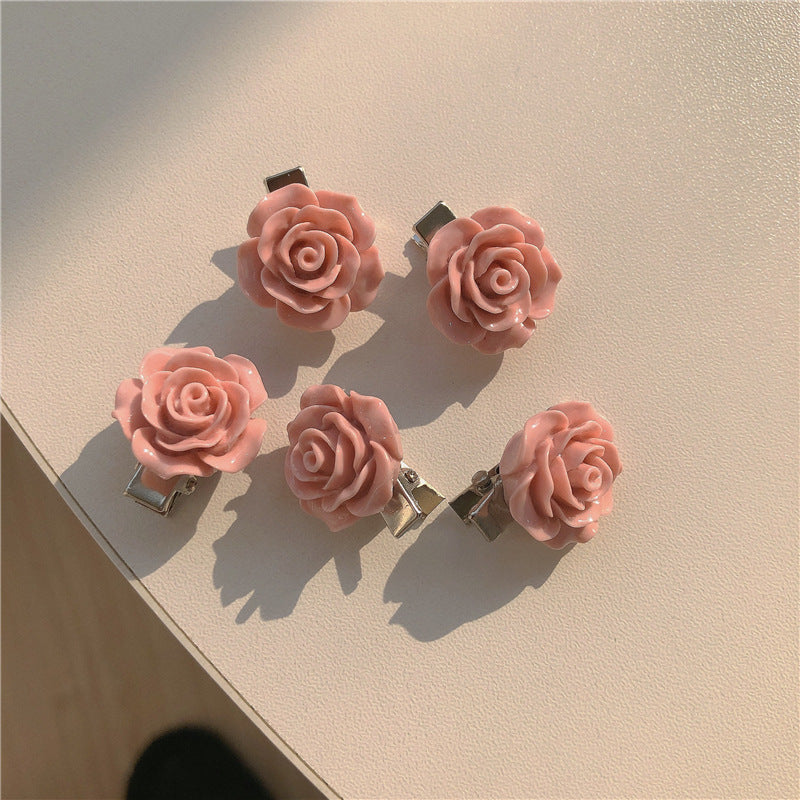 Buy Center Hot Pick-Soft Girl Cute Series Peach Hair Clip Hairpin 3107 Camellia Plastic