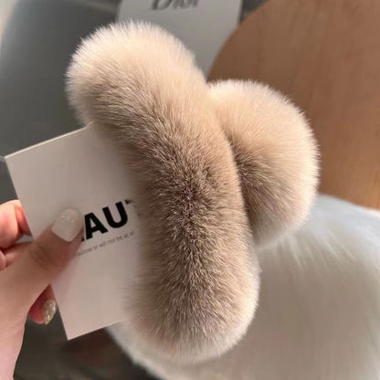 Véritables poils de lapin Rex, nouvelle jolie coiffe en peluche, griffe pour cheveux