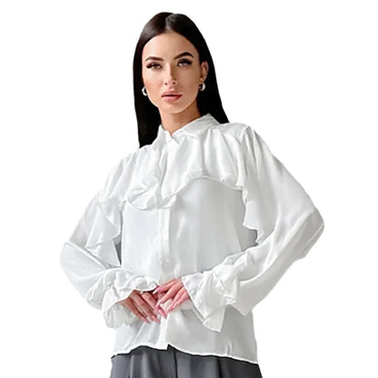 Buy Center Hot Pick-Minimalist Design Ruffled Women's Fashion Shirt