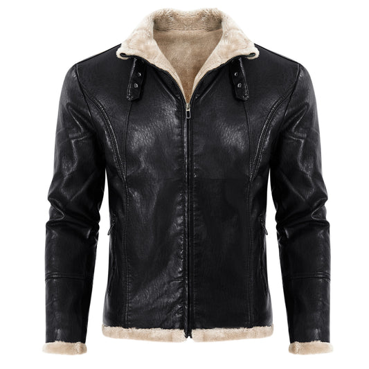 PU Leather Men's Coat Winter Warm | Men's Clothing4 | Buy Center