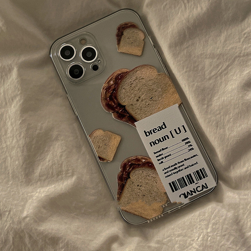 Buy Center Handpicked- Fully Wrapped Silicone Anti Drop Phone Case Label bread slice style