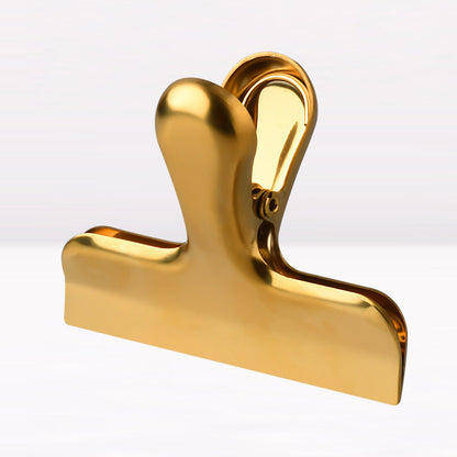 Hot New Items at Buy Center: Light Luxury Stainless Steel Bill Office File Dovetail Clip Gold