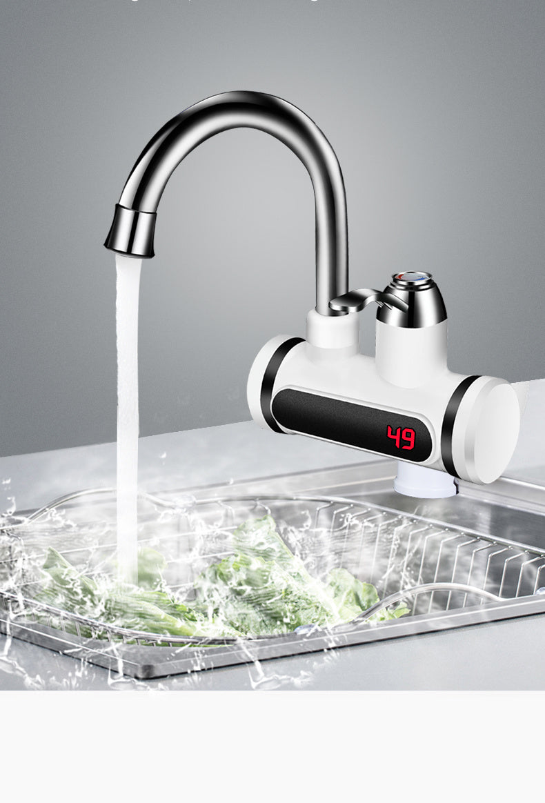 Kitchen Electric Water Tap  Water Heater Temperature Display Cold Heating Faucet Hot Water Faucet Heater Buy Center