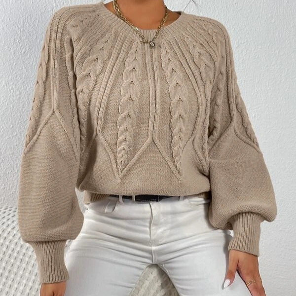 Fashion Retro Prismatic Twist Knitted Sweater Buy Center