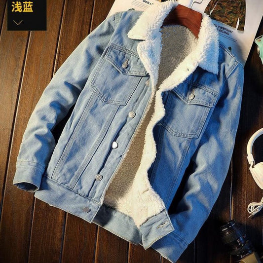 Winter Fleece-lined Denim Coat For Men Thickened | Men's Clothing4 | Buy Center