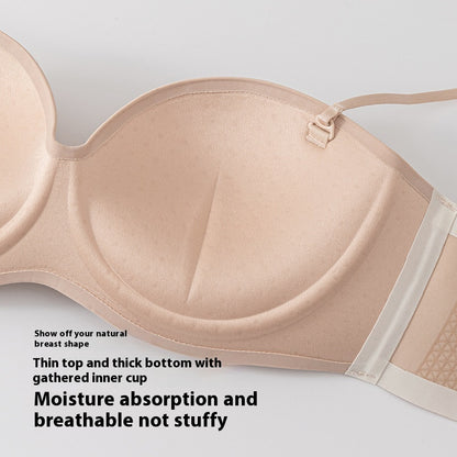 New Foreign Trade Order BC Strapless Underwear Breathable Bra Small Chest Push Up Not Empty Cup Bra Anti-sagging