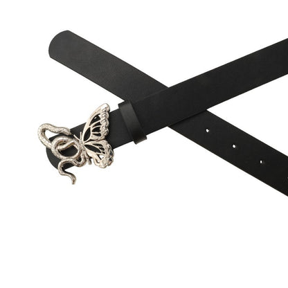 Hot New Items at Buy Center: Dark Snake Butterfly Decoration Belt Men