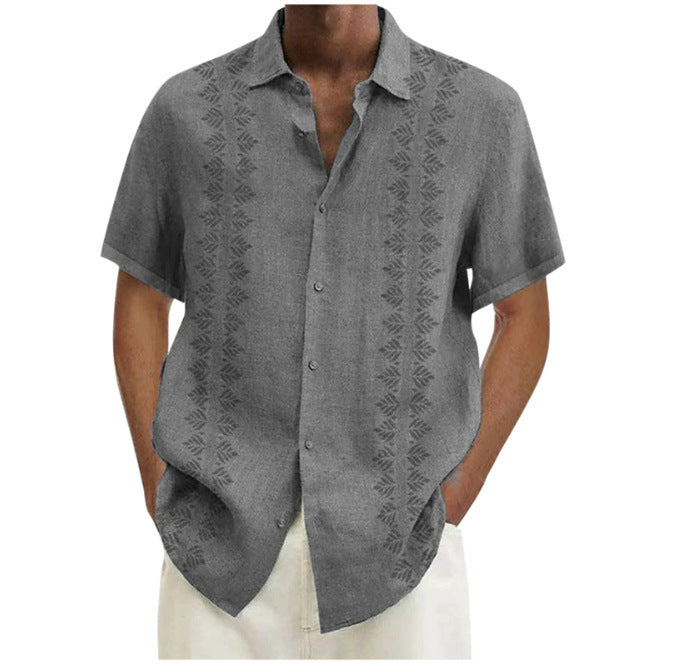 Just Arrived at Buy Center: Digital Printing Polyester Plain Men's Short Sleeve Shirt OFSV01360