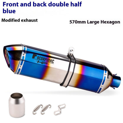 New at Buy Center: Motorcycle Exhaust Pipe Modification 570 Baked Blue