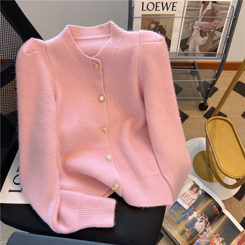 Puff Sleeve Soft Glutinous Sweater For Women Autumn New | Women's Clothing2 | Buy Center