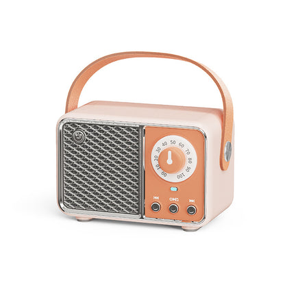 Fresh Arrivals at Buy Center: Bluetooth Audio Retro Mini Portable Wireless Card Vehicle-mounted Speakers Desktop Audio Three Generations Orange