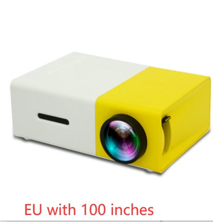 Portable Projector 3D Hd Led Home Theater Cinema HDMI-compatible Usb Audio Projector Yg300 Mini Projector EU with 100 inches