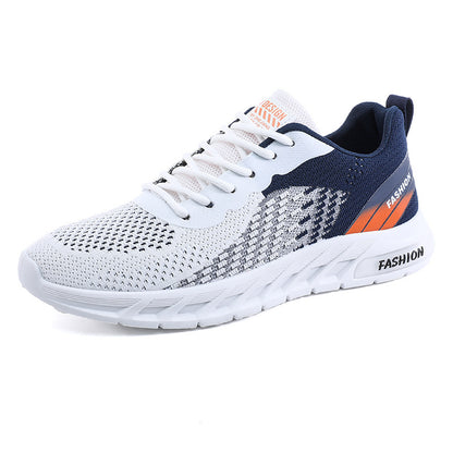 New at Buy Center: Breathable Mesh Shoes Fly Woven Mesh Casual Running Sneaker Dark Blue