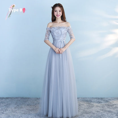 Long Bridesmaid Blue Wedding Dress Girlfriends Party Dress Buy Center