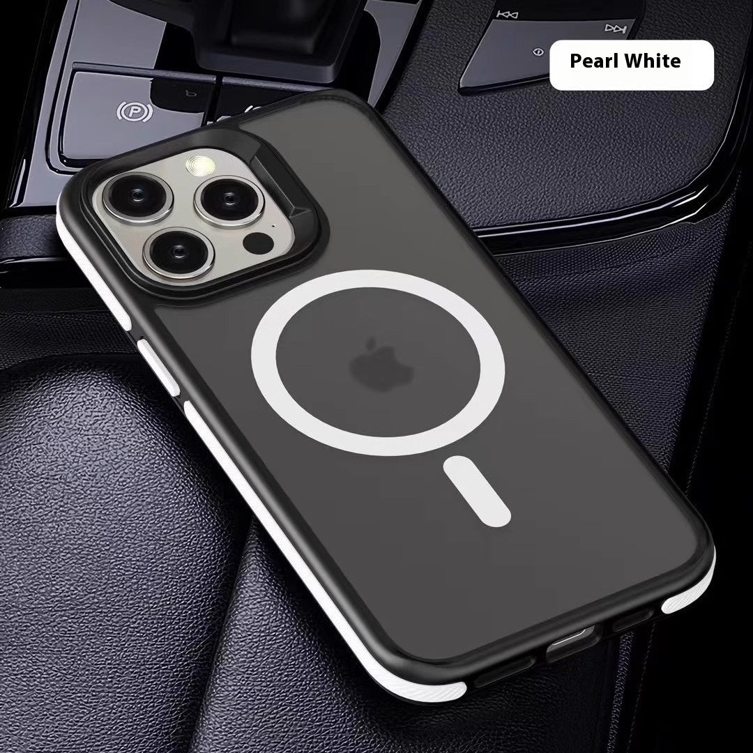 Fresh on the Scene at Buy Center: Applicable To IPhone15 Phone Case Magnetic Drop-resistant Pearl White