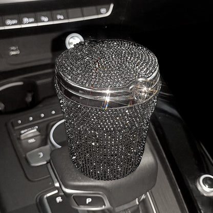 Hot New Arrivals at Buy Center: Creative Covered Diamond Inlaid Car Ashtray Black Diamond Style