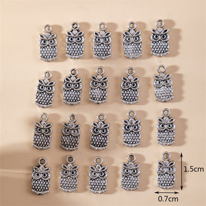 New DIY Ornament Accessories Retro Alloy Owl Pendant