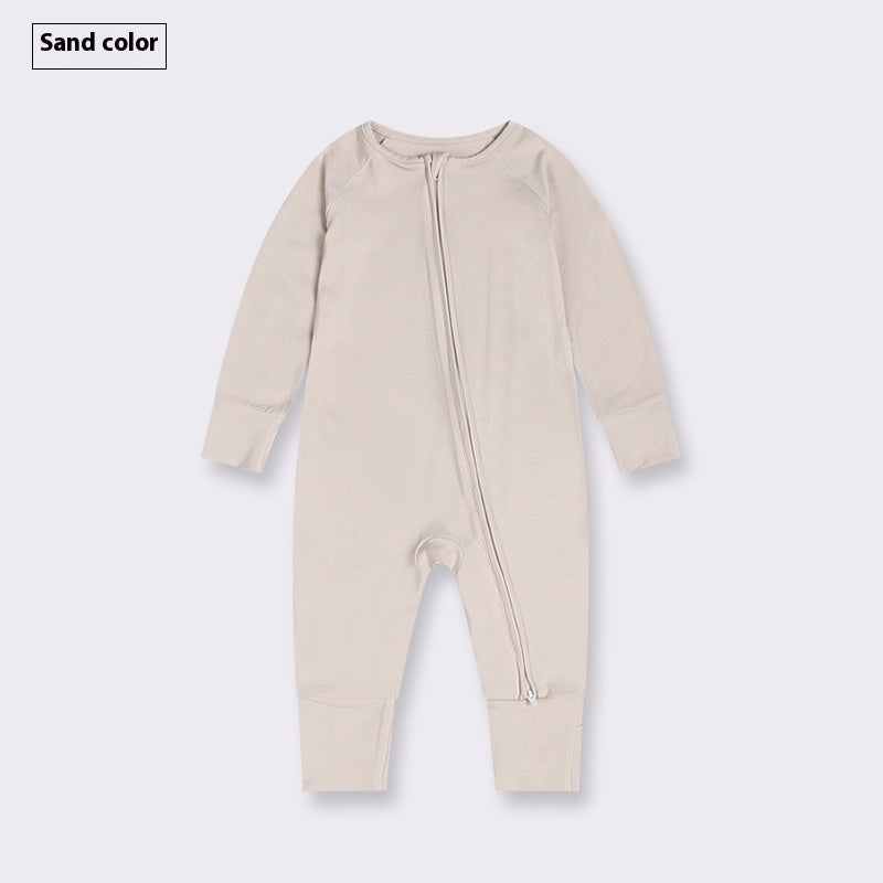 Hot New Items at Buy Center: Bamboo Fiber Baby Jumpsuit Baby Zipper Pajamas