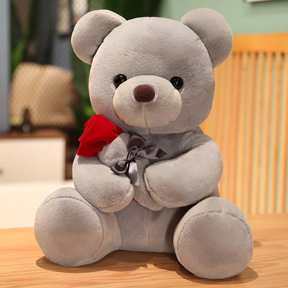 23-45cm New Lovely Hug Roses Teddy Bear Plush Pillow Stuffed Soft Animal Dolls Nice Birthday Gift Girlfriend Valentine's Day Buy Center